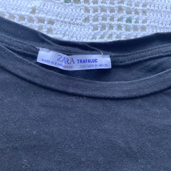 Zara Cropped T-shirt Size M - Picture 3 of 4